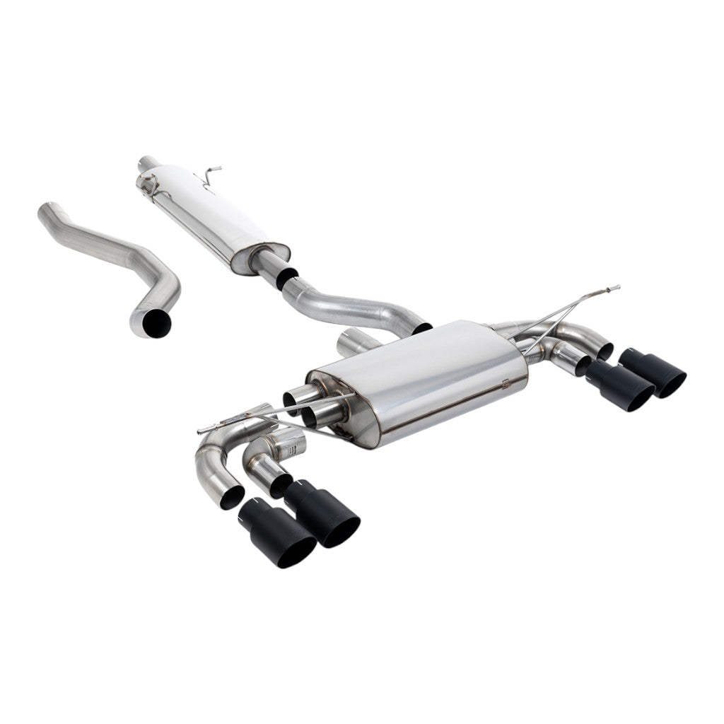 MILLTEK SSXLR215 Filter-Back Exhaust, 3" (Black GT-90 Trims) for LAND ROVER Defender 130 P300 / P400e 2023- Photo-0 