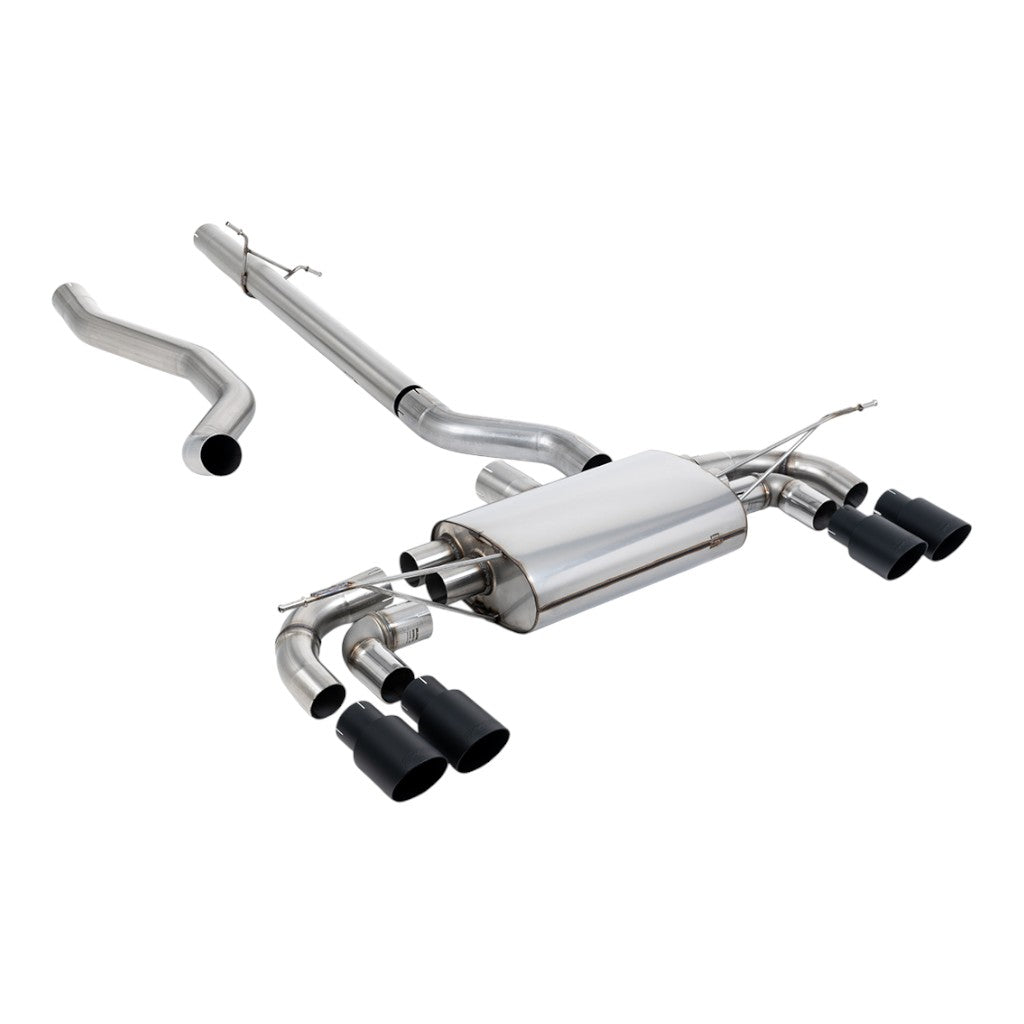 MILLTEK SSXLR220 Filter-Back Exhaust, 3" (Black GT-90 Trims) for LAND ROVER Defender 130 P300 / P400e 2023- Photo-0 