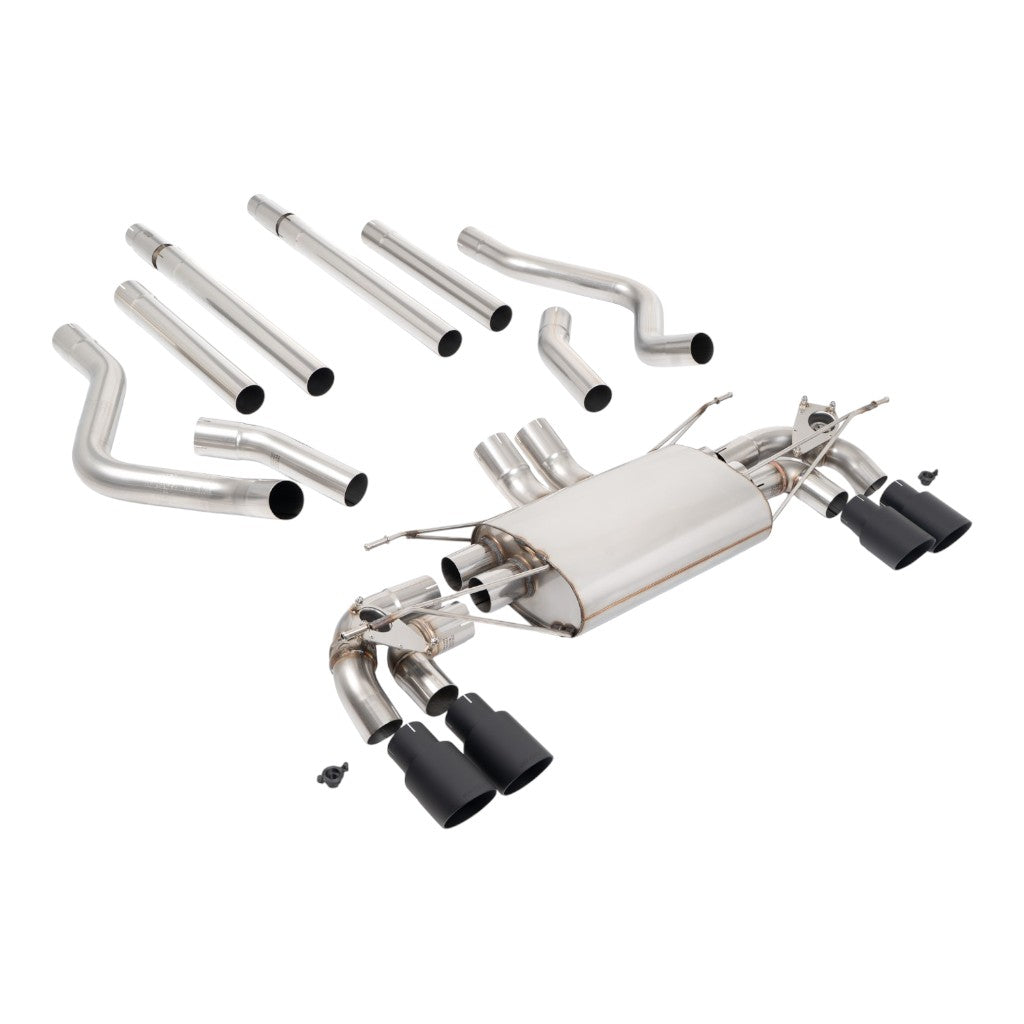 MILLTEK SSXLR235 Cat-Back Exhaust, 2.76" (Cerakote Black GT-90 Trims) for LAND ROVER Defender 130 5.0 2023- Photo-0 