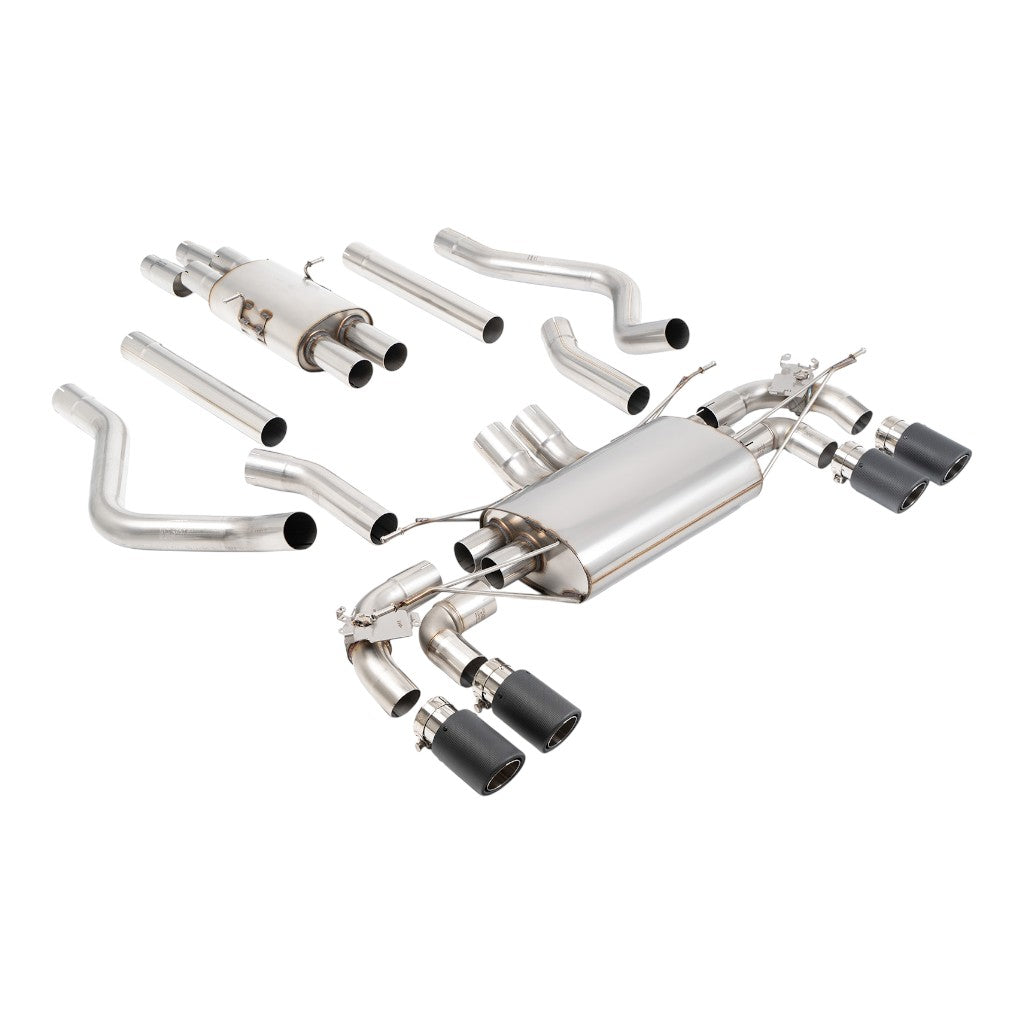 MILLTEK SSXLR243 Filter-Back Exhaust, 2.76" (Carbon JET-90 Trims) for LAND ROVER Defender 130 5.0 2023- Photo-0 