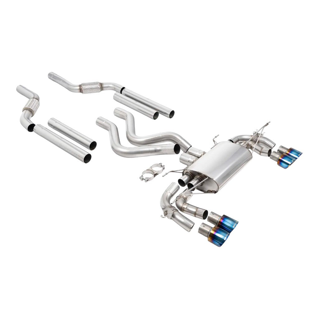 MILLTEK SSXLR266 Filter-Back Exhaust, 3.15'' (Quad GT-100 Blue Titanium Tips) for LAND ROVER Defender 110 OCTA (P635) 2025- Photo-0 