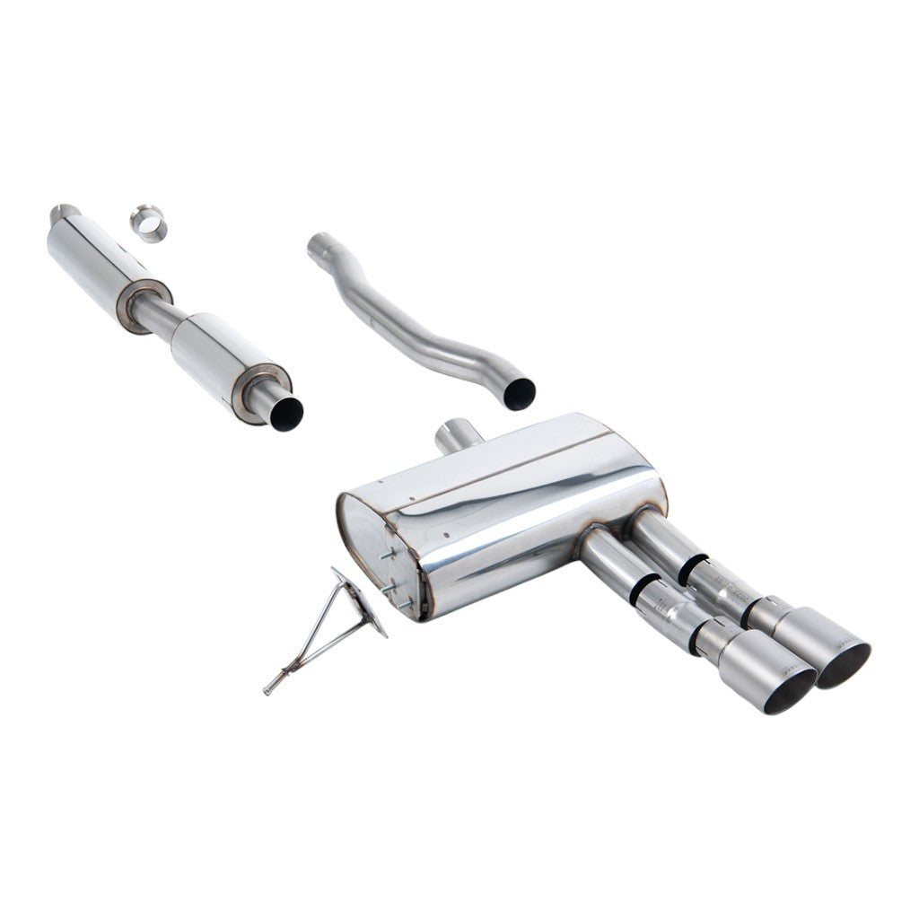 MILLTEK SSXM488 Cat-Back Exhaust, 2.75" (Brushed Titanium Tips) for MINI Cooper S (F55) 2014– Photo-0 