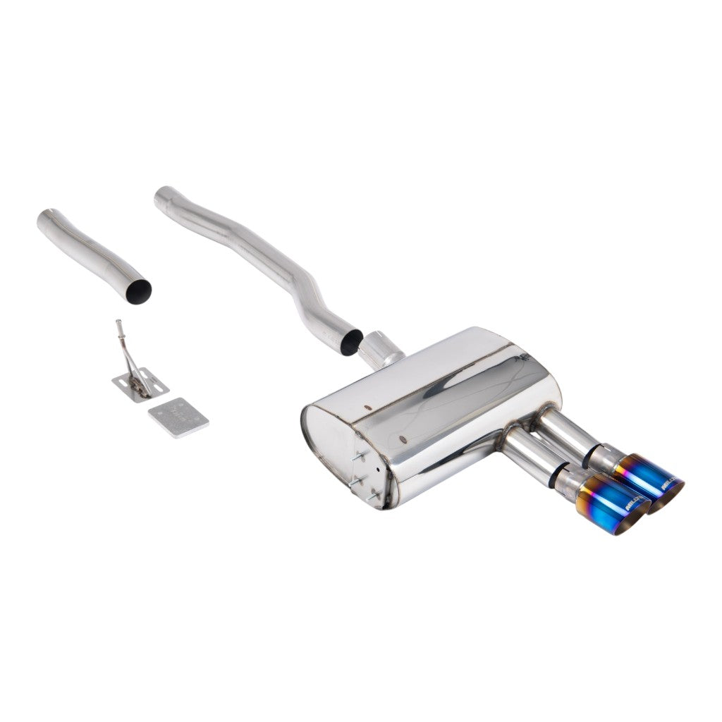 MILLTEK SSXM500 Filter-Back Exhaust, 2.76" (Blue Titanium GT-90 Trims) for MINI Cooper S LCI EU (F56) GPF/OPF 2020-2024 Photo-0 