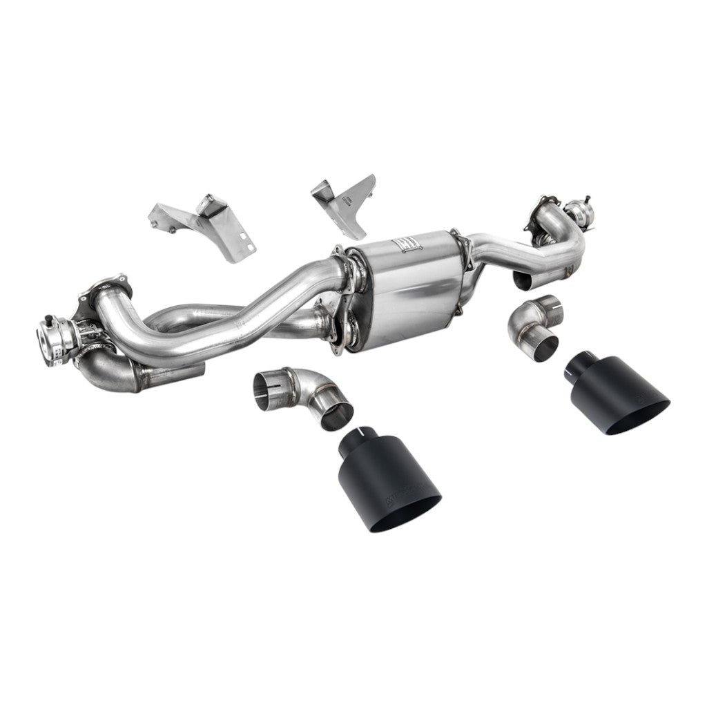 MILLTEK SSXPO158 Filter-Back Exhaust, 2.37" (Cerakote Black GT-115 Trims) for PORSCHE 718 Boxster GTS / Cayman GT4 2020- Photo-0 