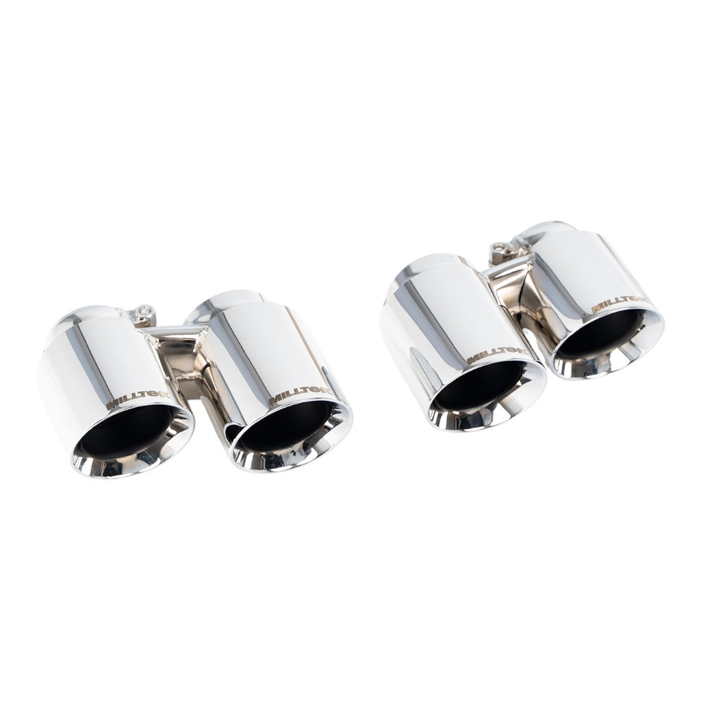 MILLTEK SSXPO208 Twin Round Polished Tips for PORSCHE 911 C2S / C4S 3.8 (991.1) 2011-2015 Photo-0 