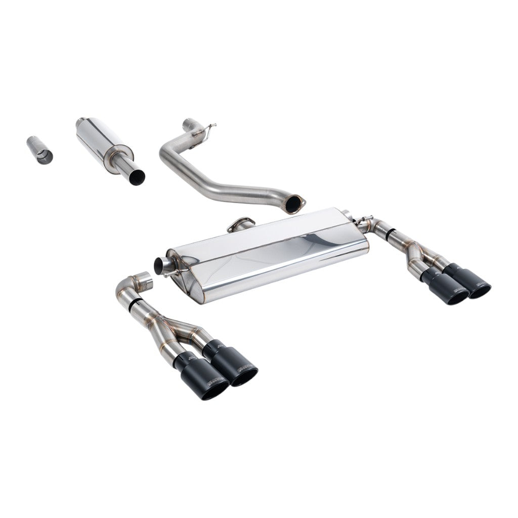 MILLTEK SSXSE260 Filter-Back Exhaust, 3.15" (Cerakote Black Ovals) for CUPRA Leon 300ps (MK4) OPF/GPF 2021- Photo-0 