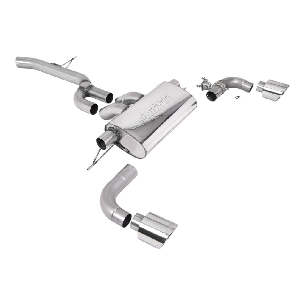 MILLTEK SSXTY139 Filter-Back Exhaust, 2.76" (Polished GT-115 Trims) for TOYOTA GR Supra 2.0 Turbo EU (A90) 2021- Photo-0 