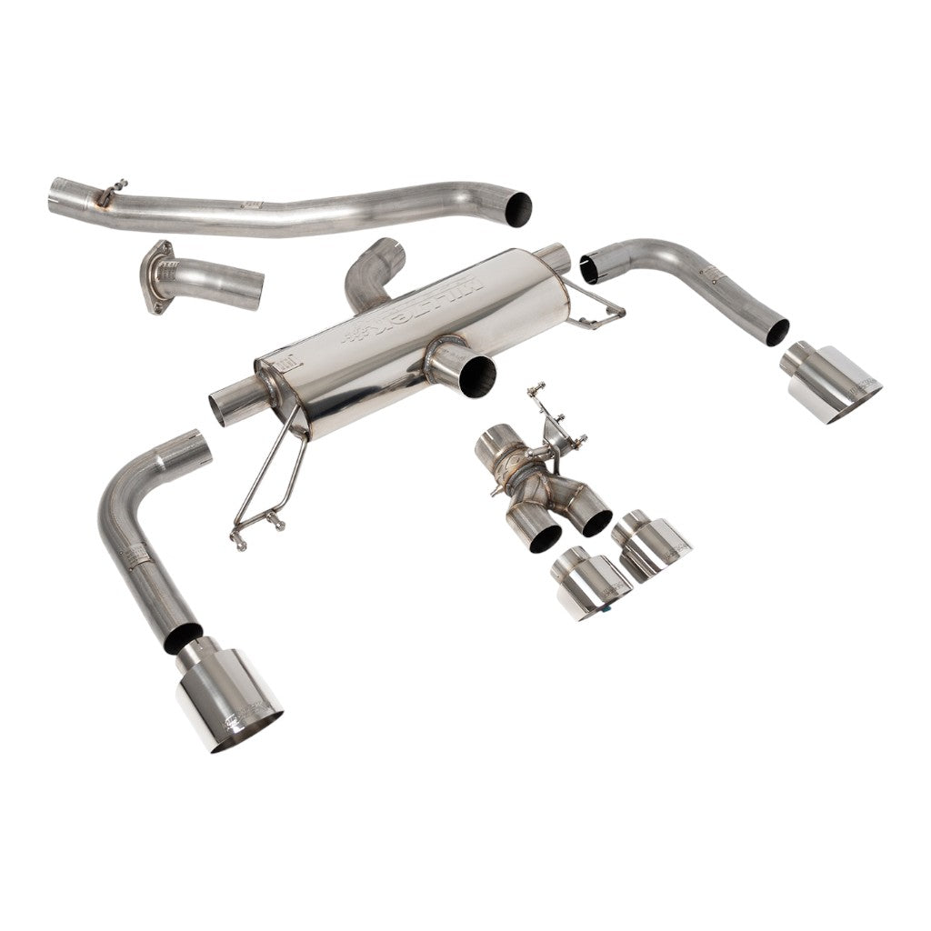 MILLTEK SSXTY145 Secondary Cat-Back Exhaust, 3" (Polished GT Tips) for TOYOTA GR Corolla 1.6 Turbo 2023- Photo-0 