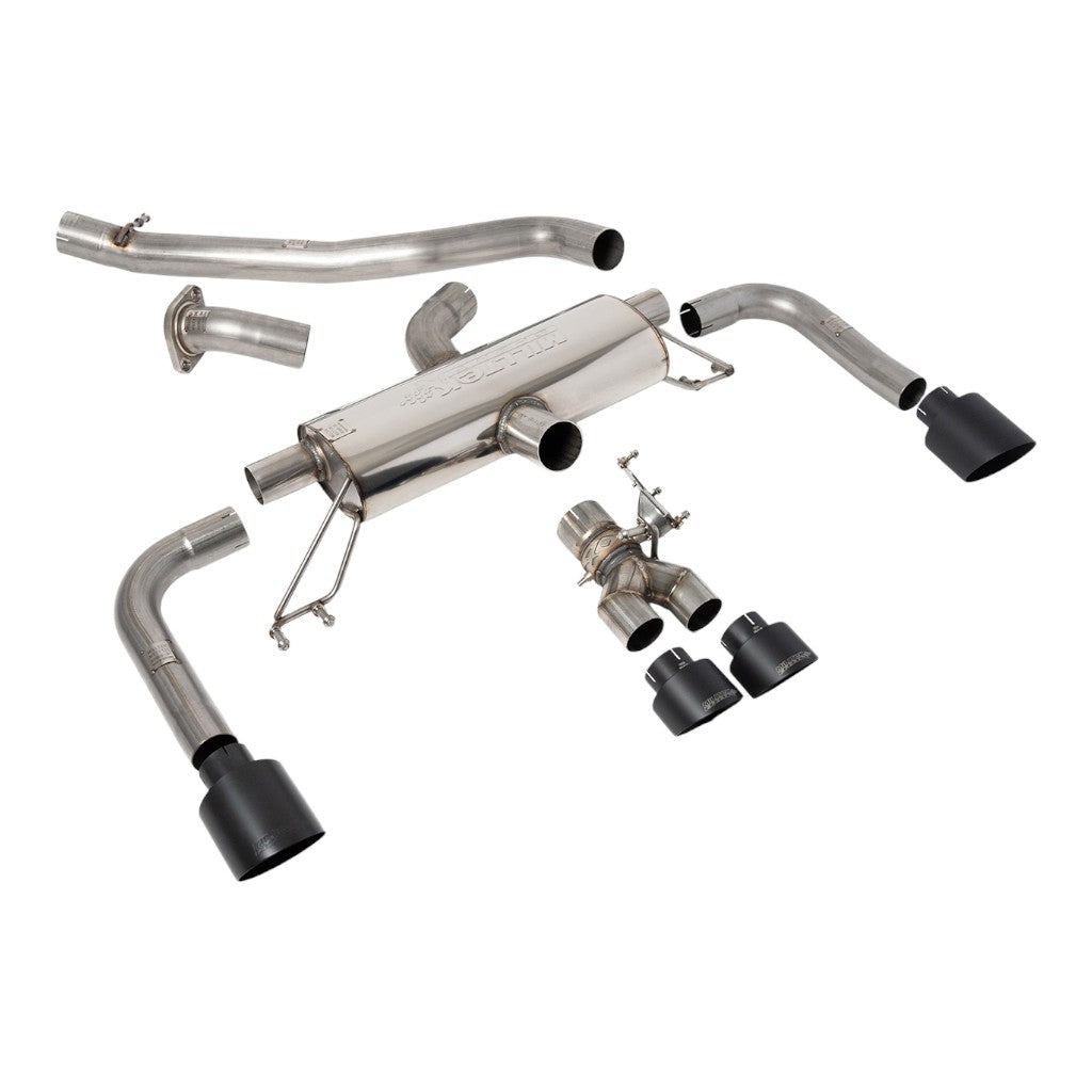 MILLTEK SSXTY146 Secondary Cat-Back Exhaust, 3" (Cerakote Black GT Tips) for TOYOTA GR Corolla 1.6 Turbo 2023- Photo-0 