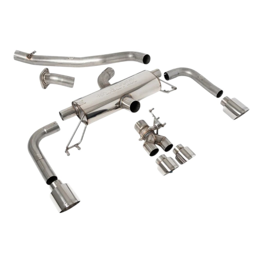 MILLTEK SSXTY147 Secondary Cat-Back Exhaust, 3" (Brushed Titanium GT Tips) for TOYOTA GR Corolla 1.6 Turbo 2023- Photo-0 