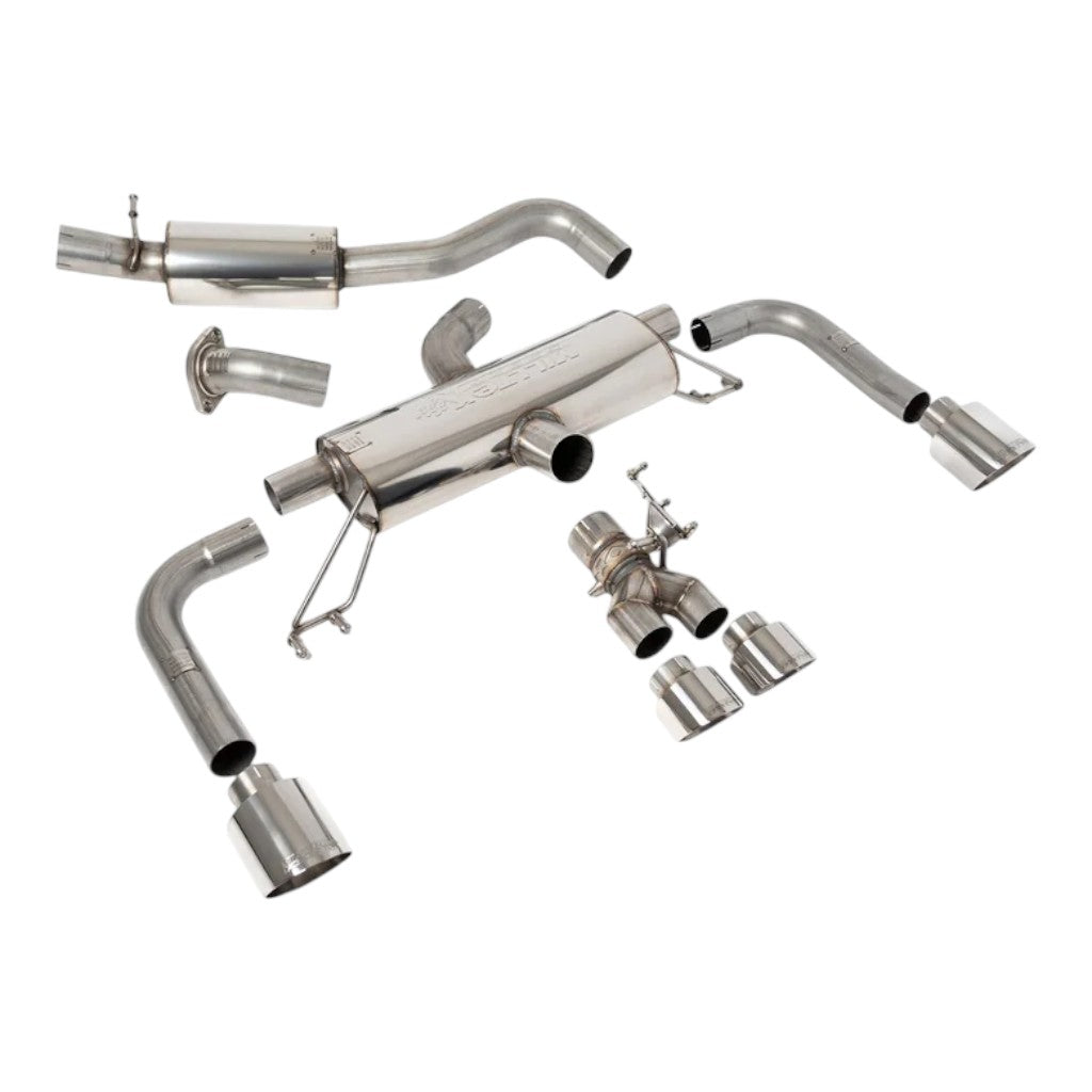 MILLTEK SSXTY157 Secondary Cat-Back Exhaust, 3" (Brushed Titanium GT Tips) for TOYOTA GR Corolla 1.6 Turbo 2023- Photo-0 