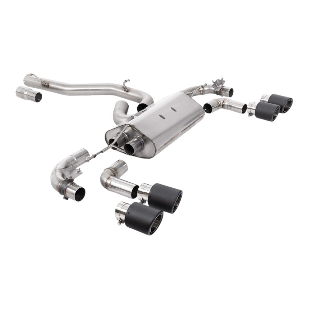 MILLTEK SSXVW649 Cat-Back Exhaust, 3.15" (Carbon JET-100 Tips) for VW Golf R (MK7.5) Photo-0 