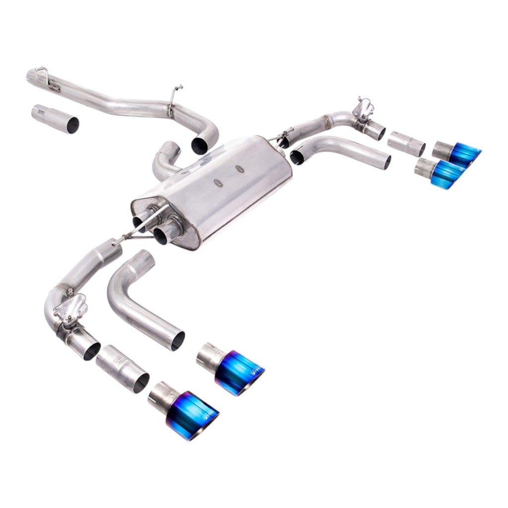 MILLTEK SSXVW661 Filter-Back Exhaust, 3" (Burnt Titanium GT-100 Trims) for VW Tiguan R OPF/GPF 2021- Photo-0 