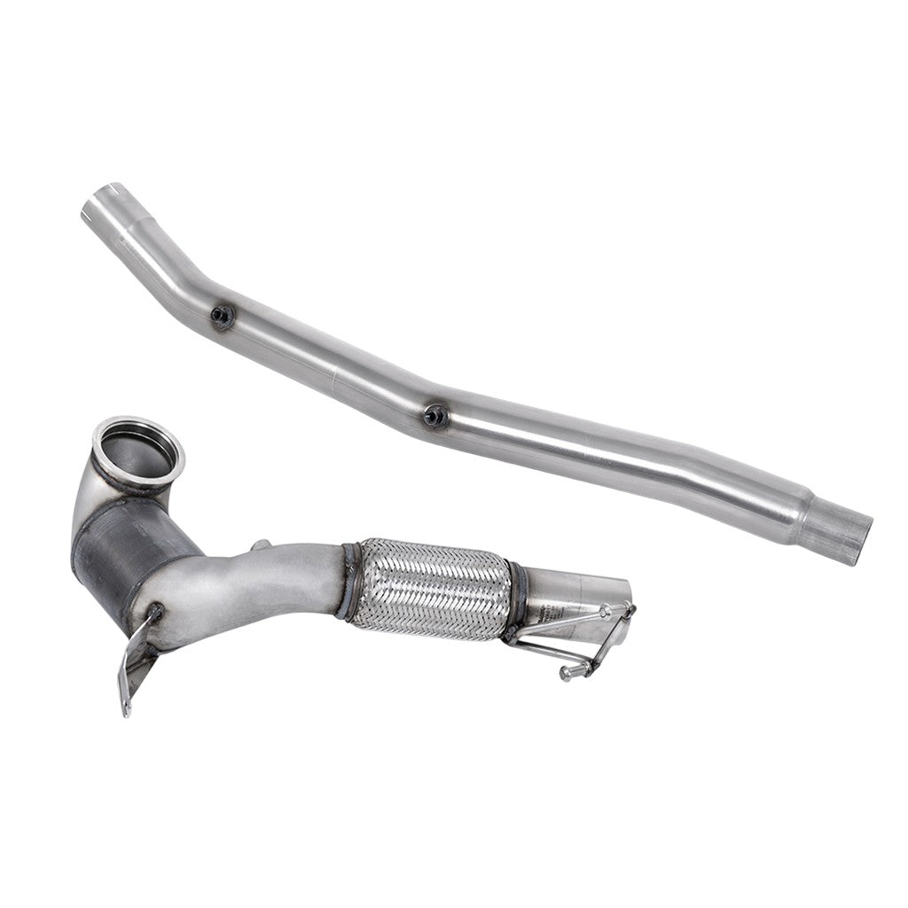 MILLTEK SSXVW675 Catted Downpipe, 3.7" for VW Golf R (MK8) / AUDI S3 (8Y) Photo-0 