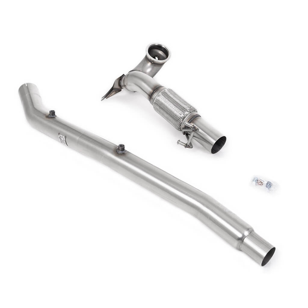 MILLTEK SSXVW677 De-Cat Downpipe, 3.7" (OE System Only) for VW Golf R (MK8) / AUDI S3 (8Y) Photo-0 