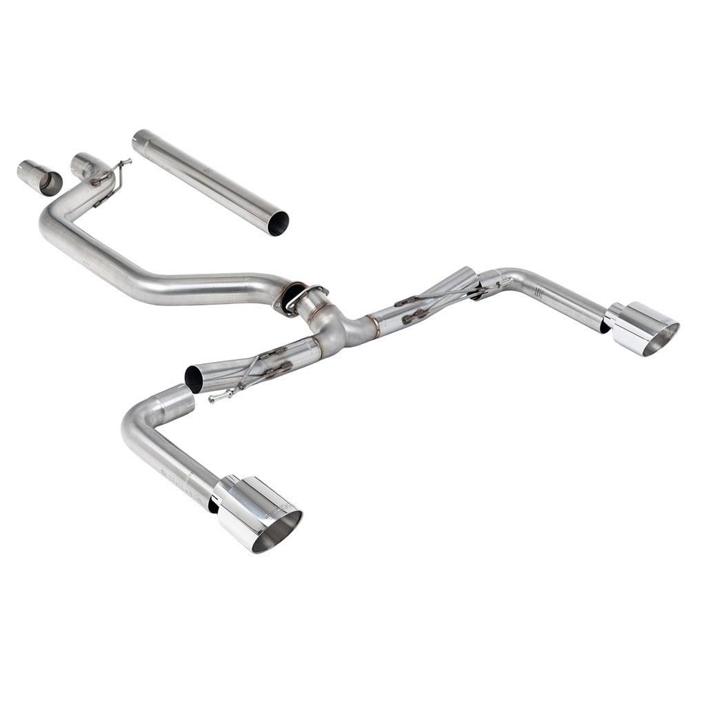 MILLTEK SSXVW678 Filter-Back Exhaust, 3.15" (Polished GT-115 Trims) for VW Golf GTI (MK8 / MK8.5) Photo-0 
