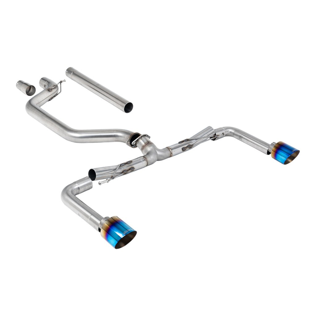 MILLTEK SSXVW681 Filter-Back Exhaust, 3.15" (Blue Titanium JET-115 Trims) for VW Golf GTI (MK8 / MK8.5) Photo-0 