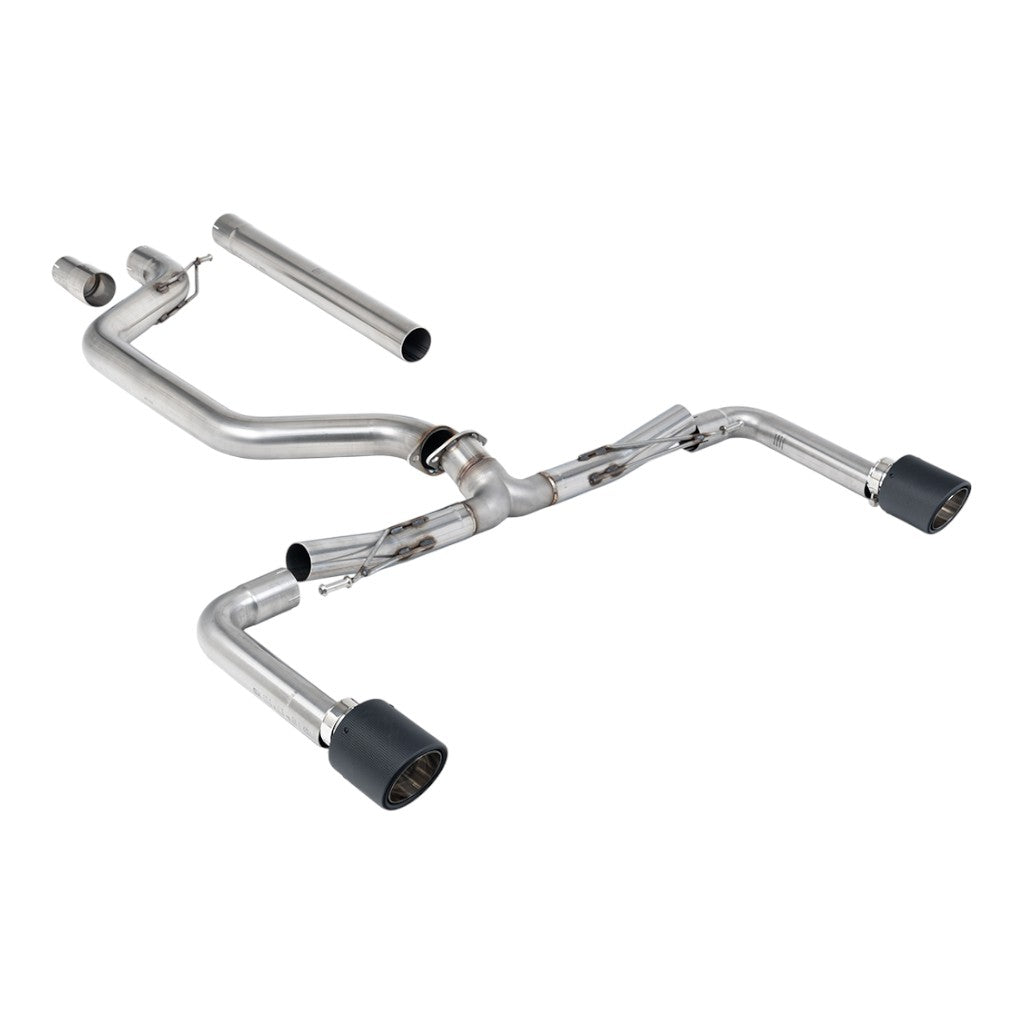 MILLTEK SSXVW682 Cat-Back Exhaust, 3.15" (Carbon JET-115 Trims) for VW Golf GTI (MK8 / MK8.5) Photo-0 