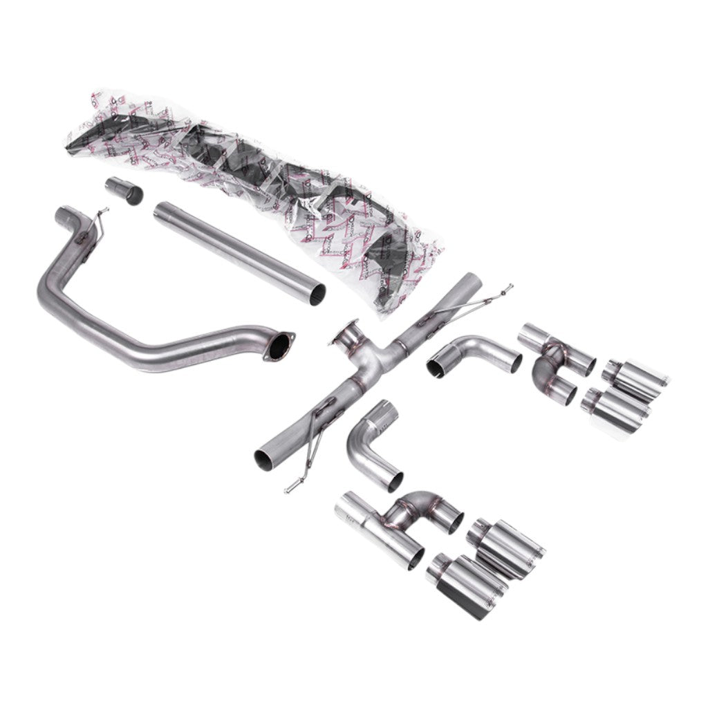 MILLTEK SSXVW692 Cat-Back Exhaust, 3.15" (Polished GT-115 Tips) for VW Golf GTI (MK8) Photo-0 