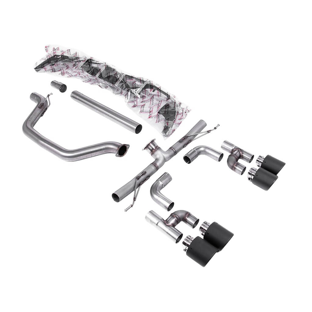 MILLTEK SSXVW696 Cat-Back Exhaust, 3.15" (Carbon JET-115 Tips) for VW Golf GTI (MK8) Photo-0 