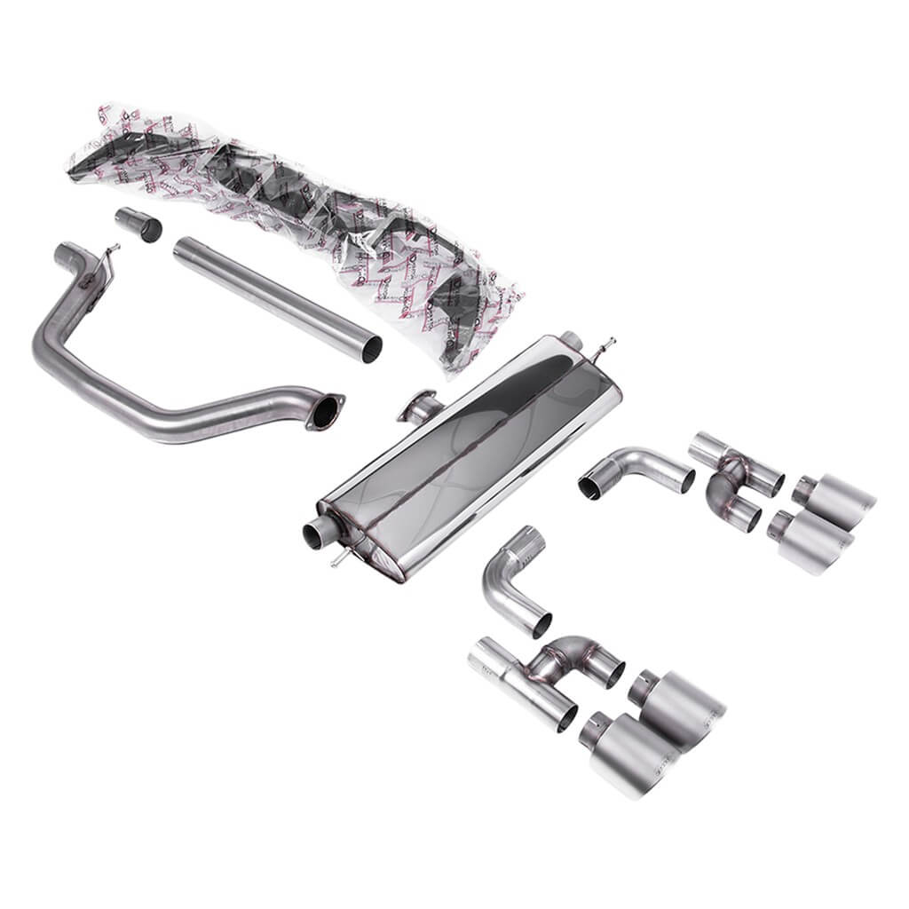 MILLTEK SSXVW699 Filter-Back Exhaust, 3.15" (Titanium GT-115 Tips) for VW Golf GTI (MK8) Photo-0 
