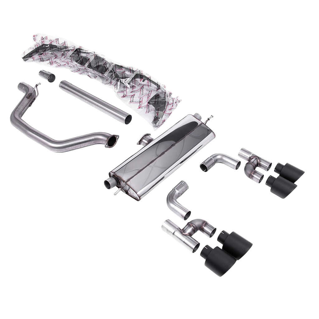 MILLTEK SSXVW700 Cat-Back Exhaust, 3.15" (Cerakote Black GT-115 Tips) for VW Golf GTI (MK8) Photo-0 