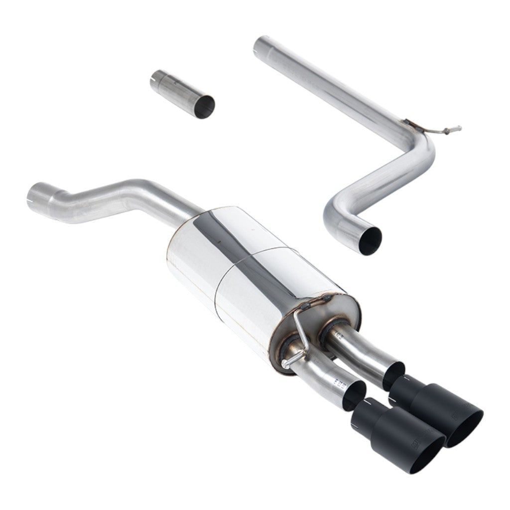 MILLTEK SSXVW734 Filter-Back Exhaust, 2.76" (Cerakote Black GT-90 Trims) for VW Polo 1.5 TSI (AW) GPF/OPF 2019- Photo-0 