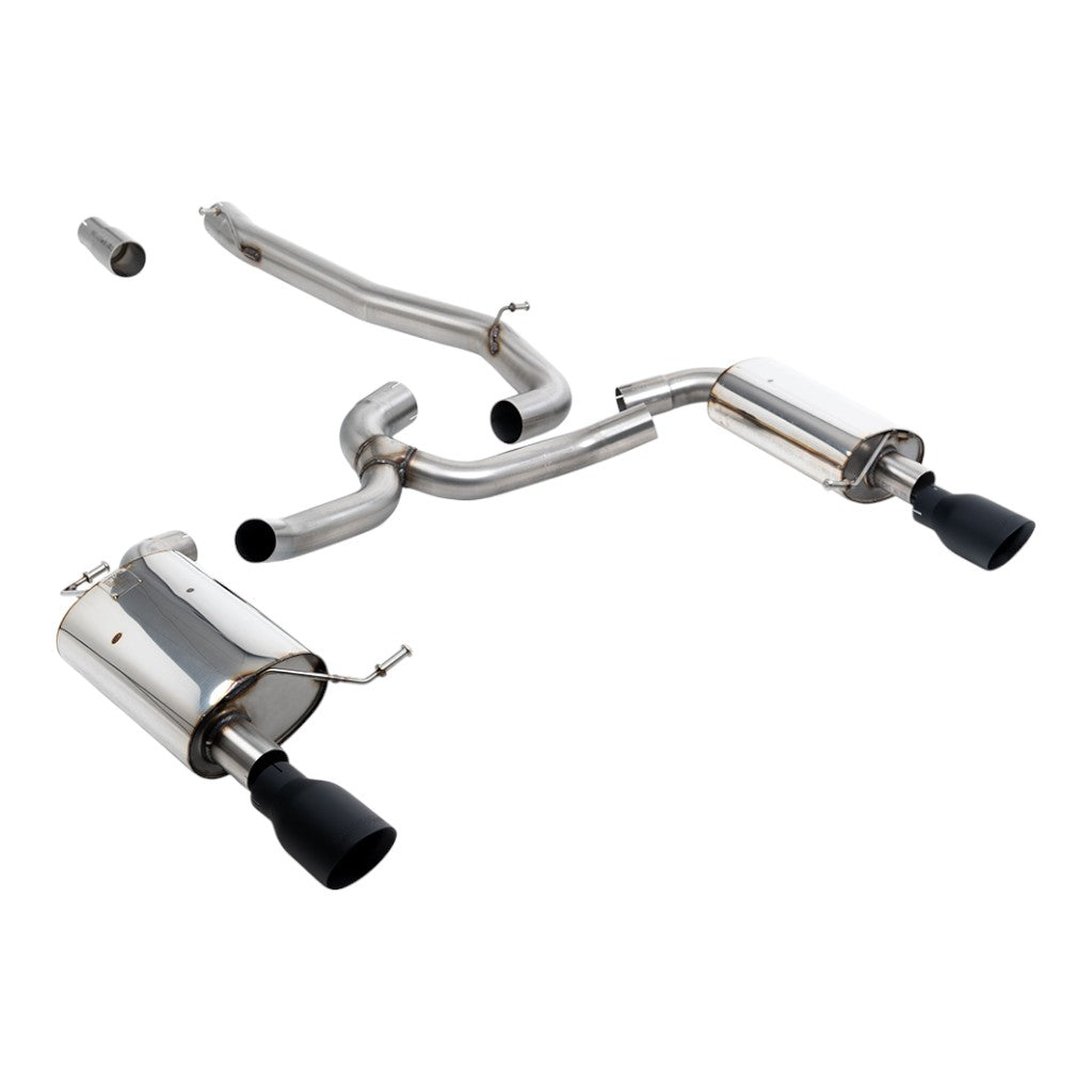 MILLTEK SSXVW748 Cat-Back Exhaust, 3" (Cerakote Black GT-100 Trims) for VW Golf Alltrack 1.8 (MK7) 2016-2021 Photo-0 
