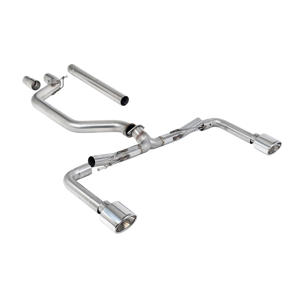 MILLTEK SSXVW757 Filter-Back Exhaust, 3.15" (Polished Tips) for VW Golf GTI / GTI Clubsport (MK8) 2020-2024 Photo-0 
