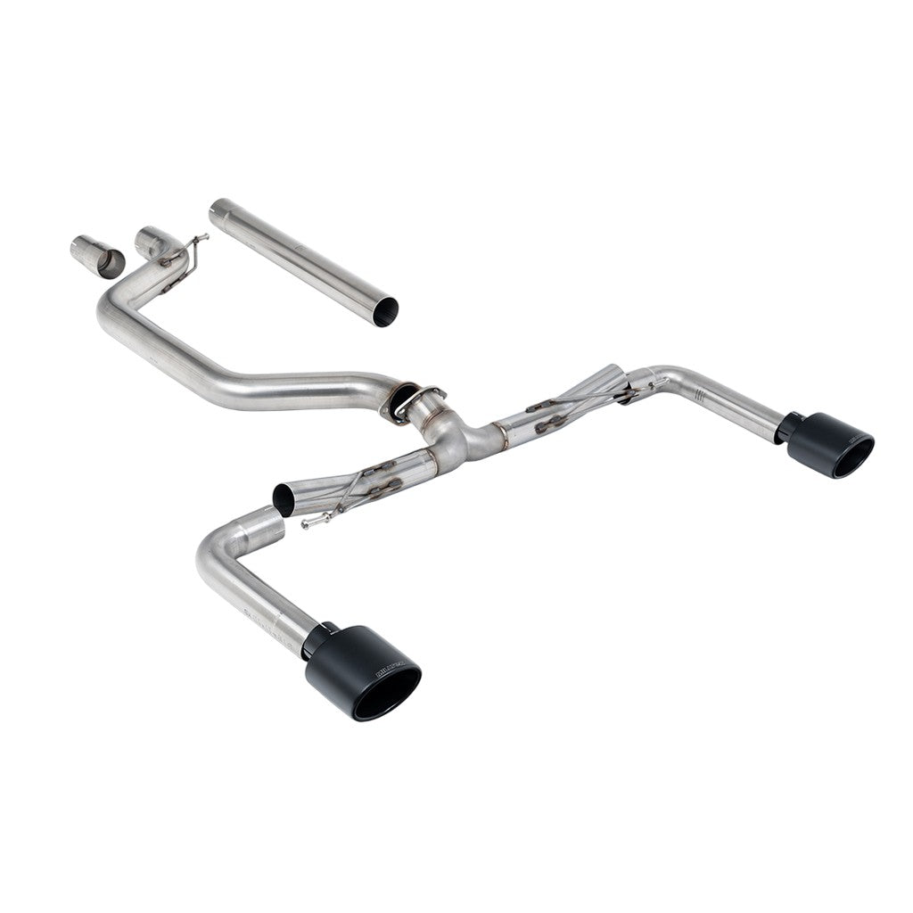 MILLTEK SSXVW758 Filter-Back Exhaust, 3.15" (Cerakote Black Tips) for VW Golf GTI / GTI Clubsport (MK8) 2020-2024 Photo-0 