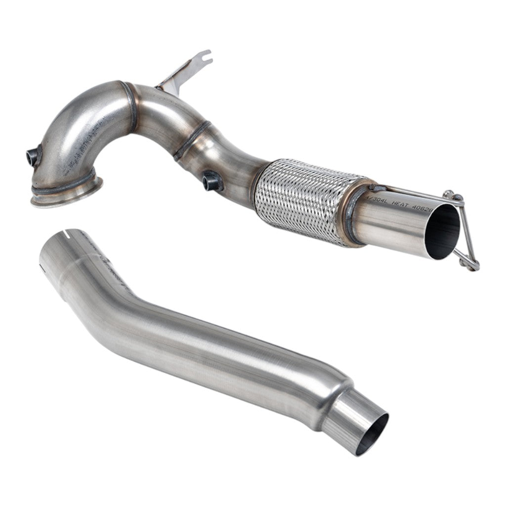 MILLTEK SSXVW764 De-Cat Downpipe, 3.7" (OE System Only) for VW Golf GTI (MK8) Non GPF 2021- Photo-0 