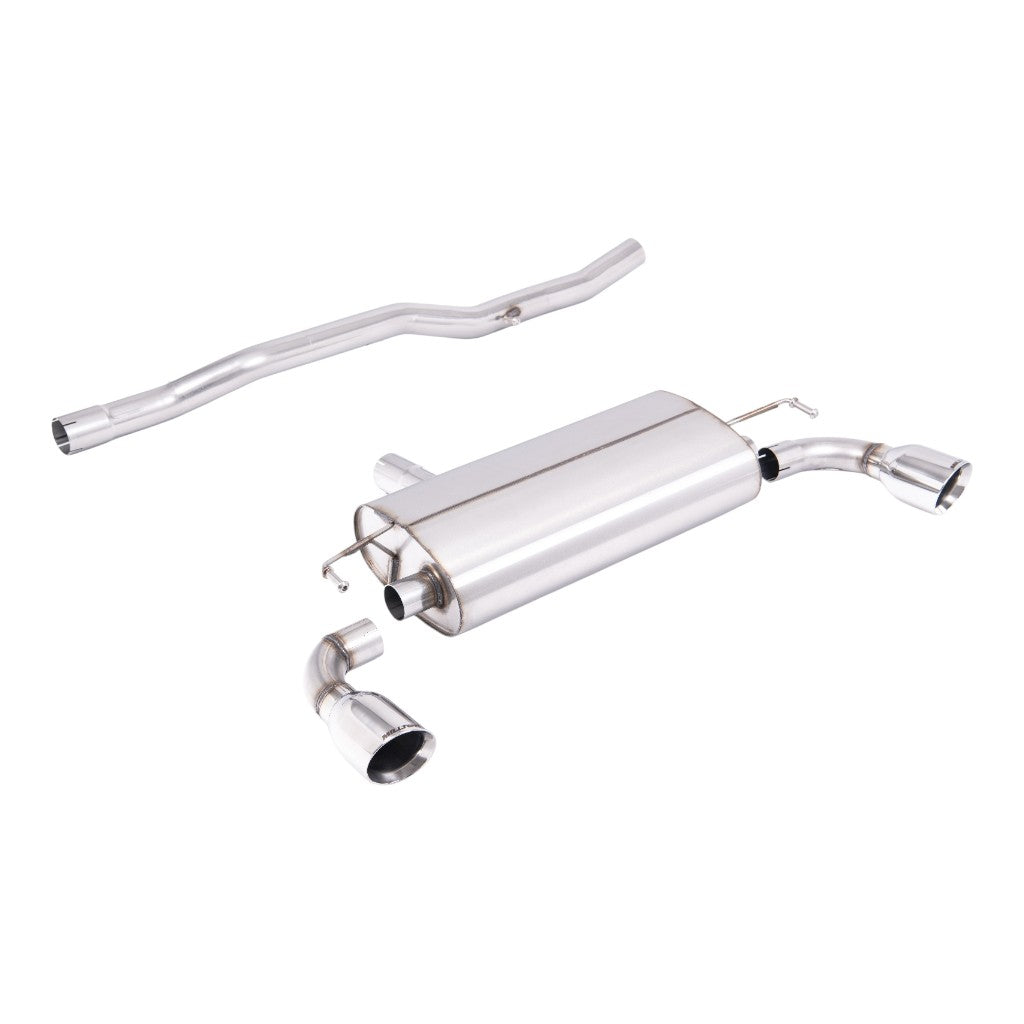 MILLTEK SSXVW771 Cat-Back Exhaust, 2.5" (GT-100 Slash Cut Tips) for VW Golf R32 (MK4) Photo-0 