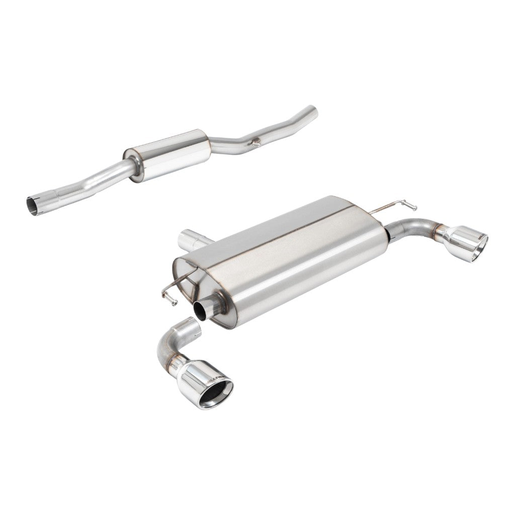 MILLTEK SSXVW773 Cat-Back Exhaust, 2.5" (Jet-100 Inward Rolled Tips) for VW Golf R32 (MK4) Photo-0 