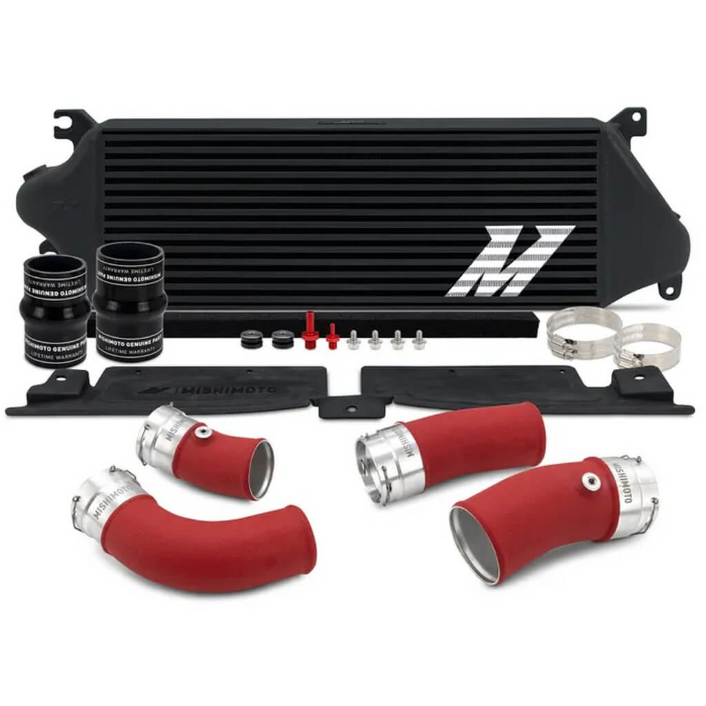 MISHIMOTO MMINT-TAC-24KBKRD Performance Intercooler Kit, Black (Red Pipes) for TOYOTA Land Cruiser / Tacoma 2024- Photo-0 