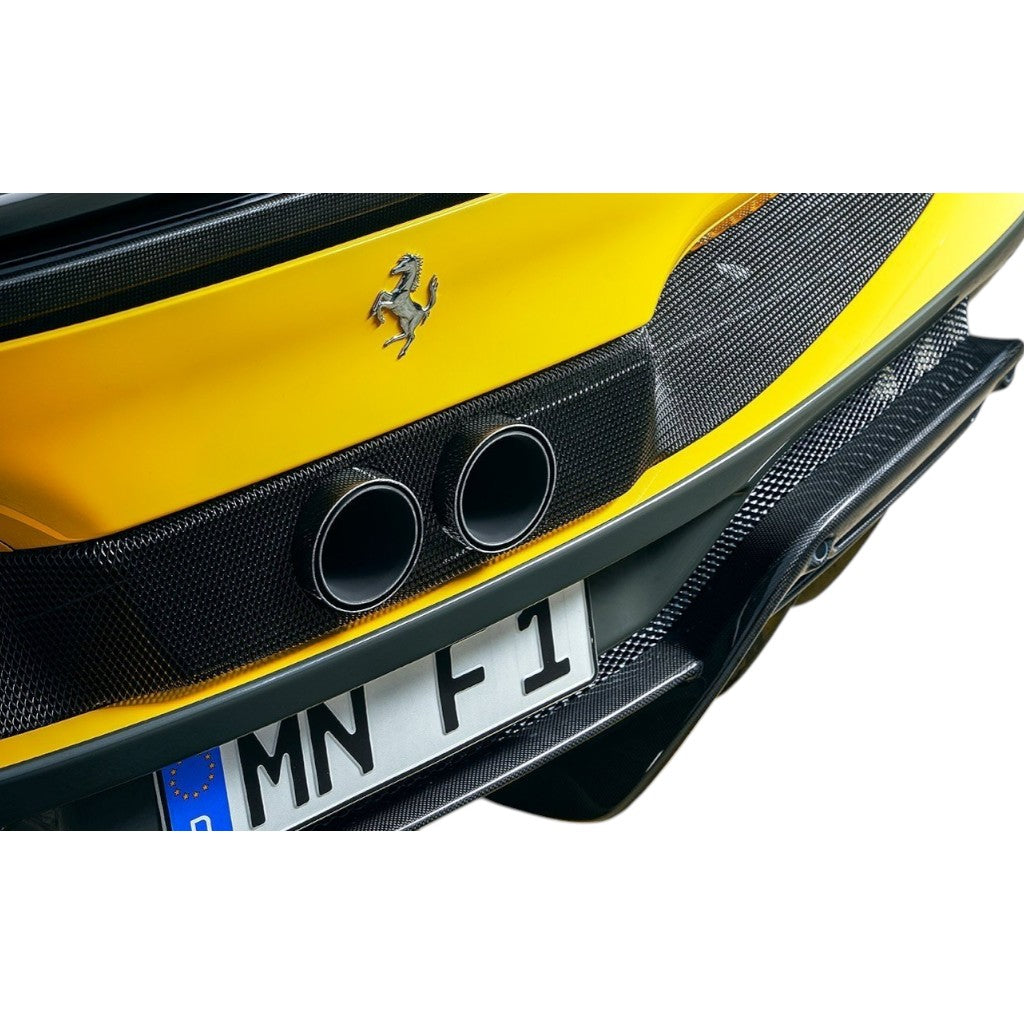 NOVITEC F1 296 50 Tailpipes, Carbon Glossy, Black, 2pcs for FERRARI 296 2021- Photo-1 