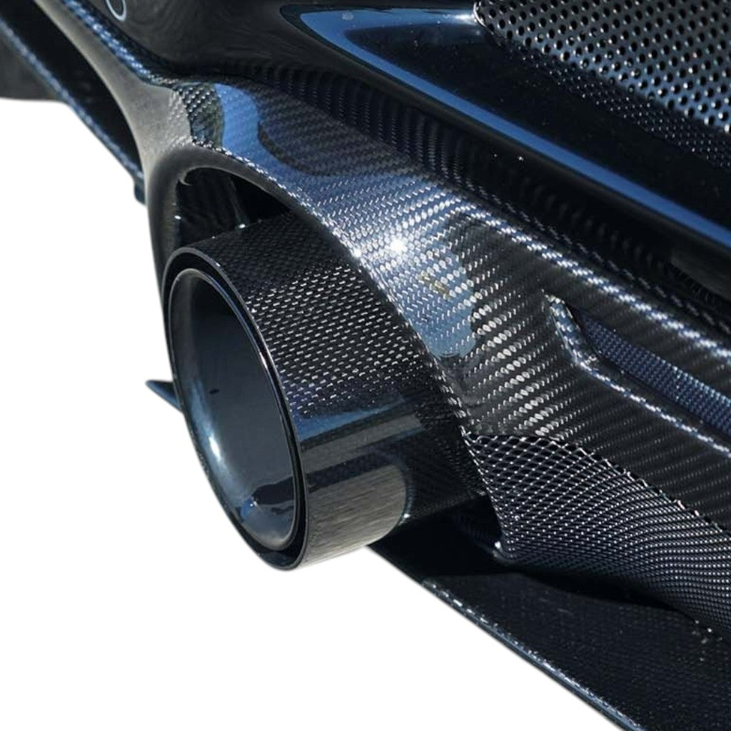 NOVITEC F1 444 50 Steel Tailpipes, Carbon Matt, 2pcs for FERRARI F8 2019- Photo-1 