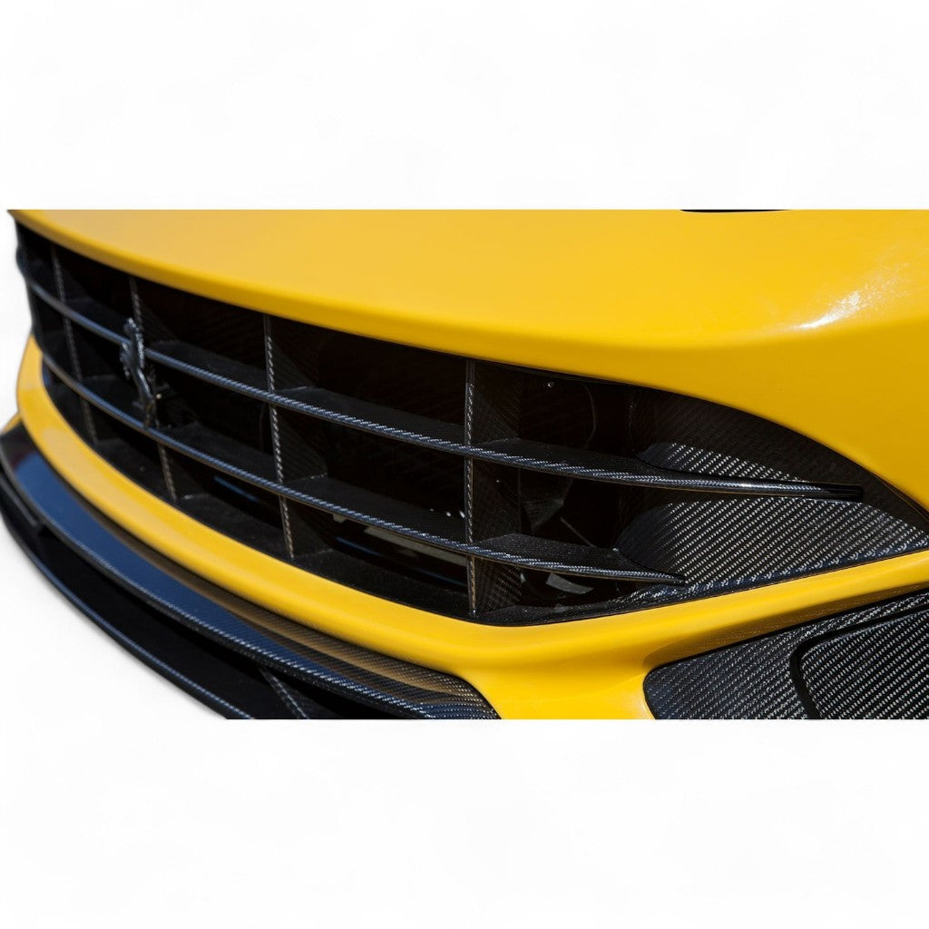 NOVITEC F6 222 29 Front Grill for Cars With Front Camera, Visible Carbon for FERRARI F12 2012-2017 Photo-1 
