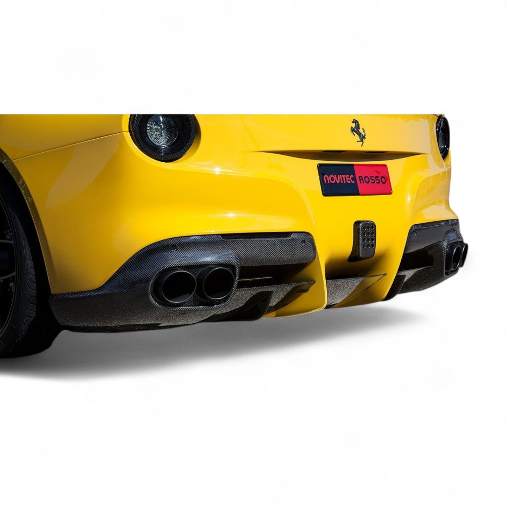NOVITEC F6 222 33 Attachement for Rear Bumper, Visible Carbon for FERRARI F12 2012-2017 Photo-1 