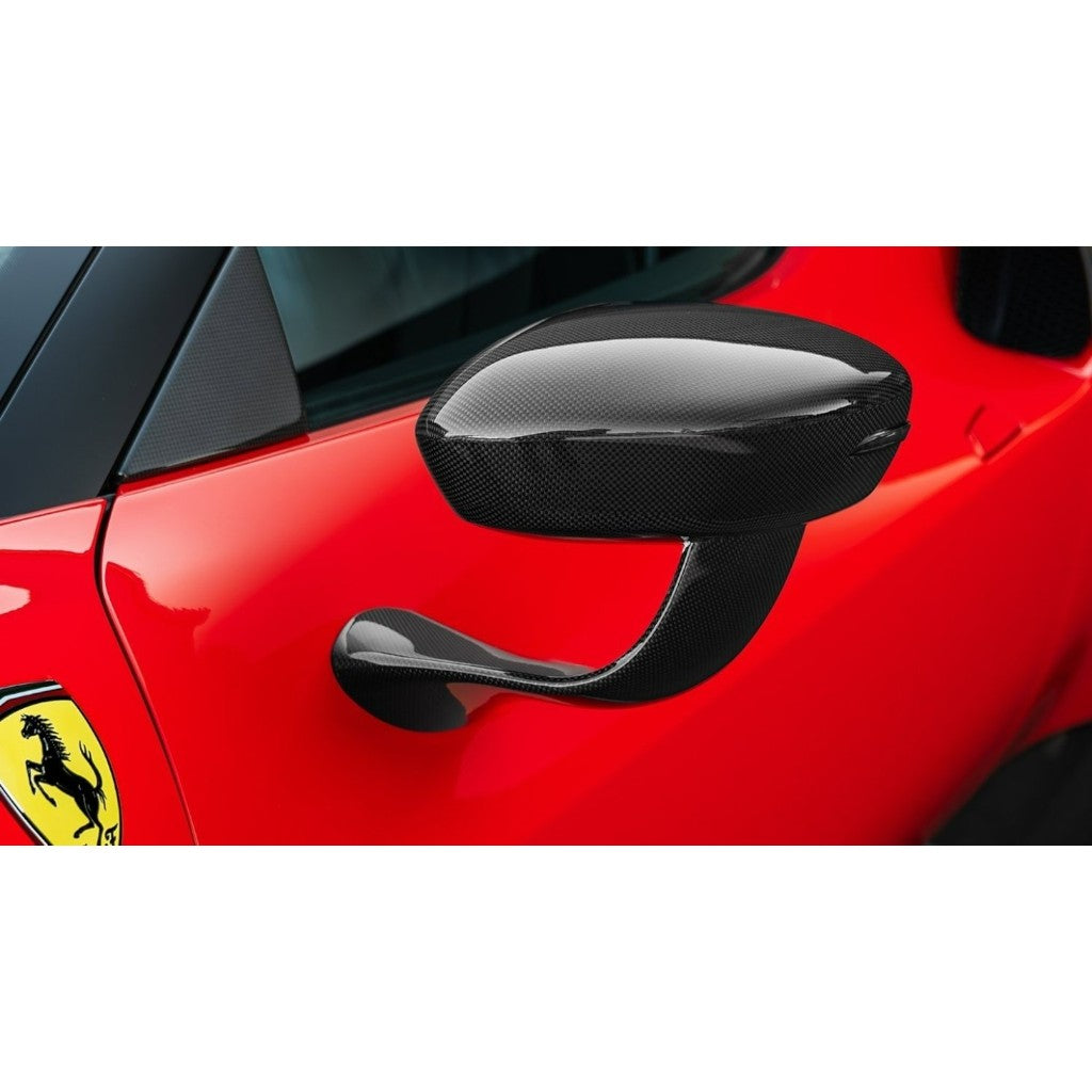 NOVITEC F6 296 77 Mirrors N-Largo, In Exchange, Visible Carbon (Cars With Electrochrom) for FERRARI 296 2021- Photo-1 