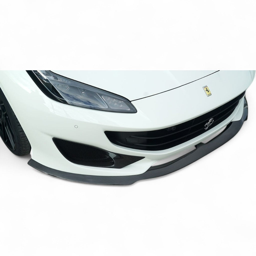 NOVITEC F6 333 40 Front Spoiler Lip, Visible Carbon for FERRARI Portofino 2017-2023 Photo-1 