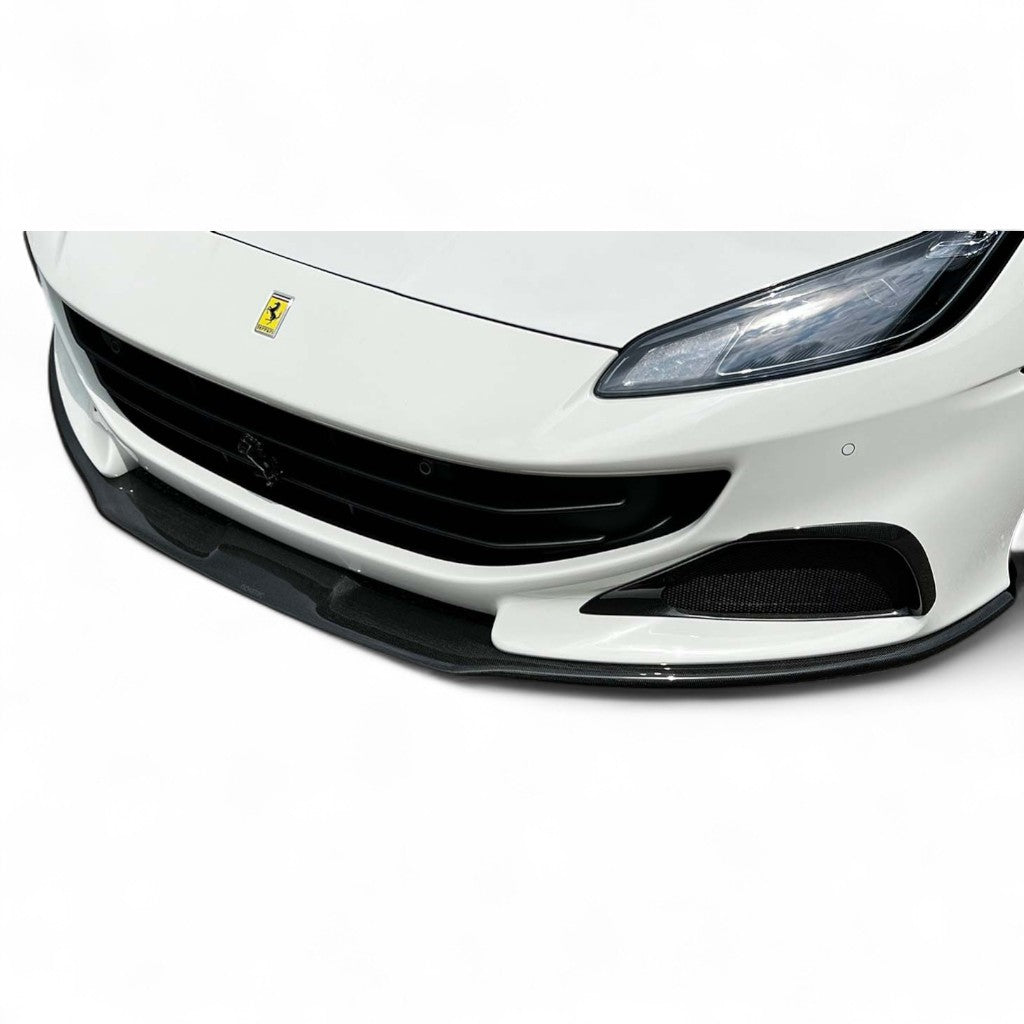 NOVITEC F6 333 48 Front Spoiler Lip, Visible Carbon for FERRARI Portofino M 2020-2023 Photo-1 