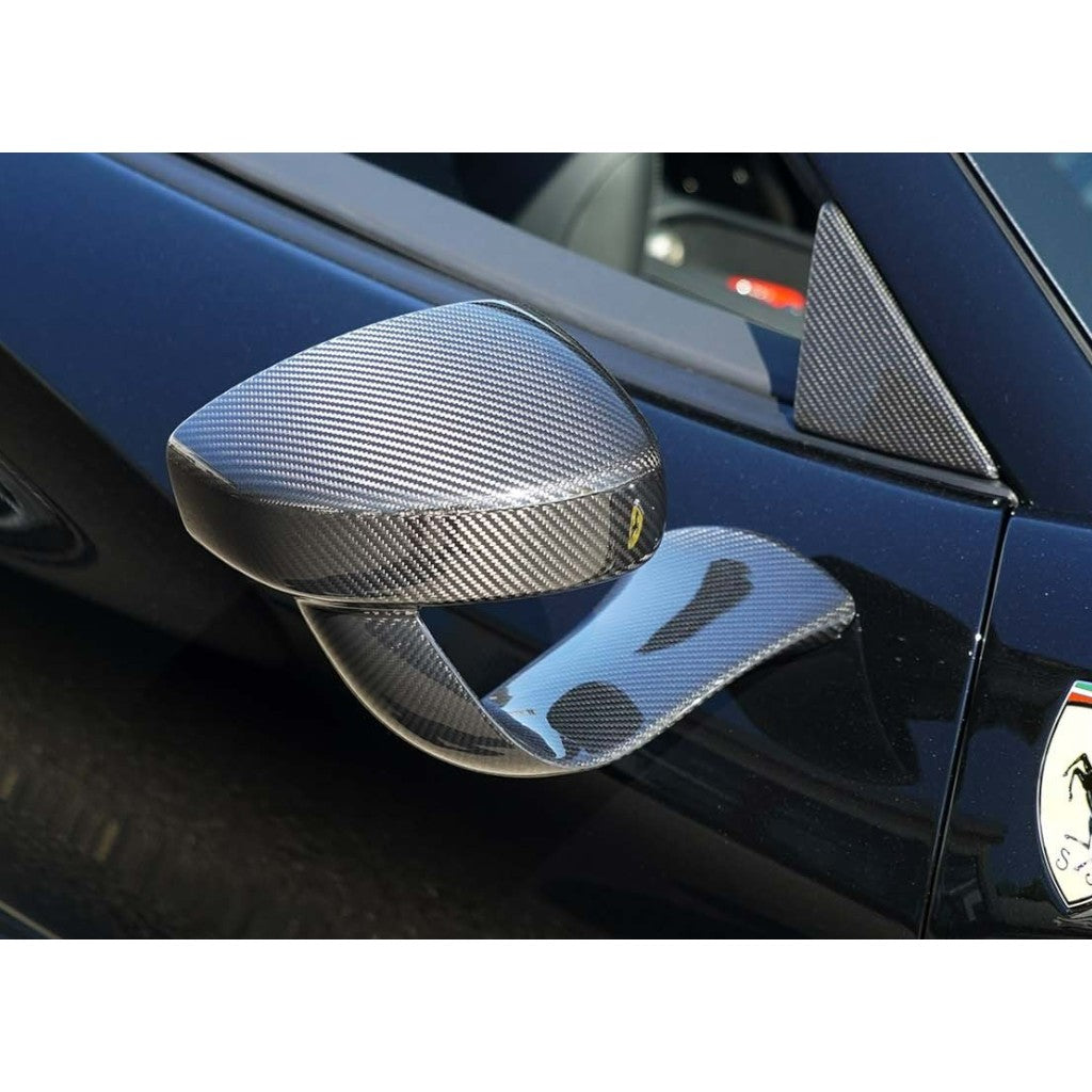 NOVITEC F6 444 42 Mirrors N-Largo Variant 2 (Cars Without Surround Radar), Visible Carbon for FERRARI F8 2019- Photo-1 