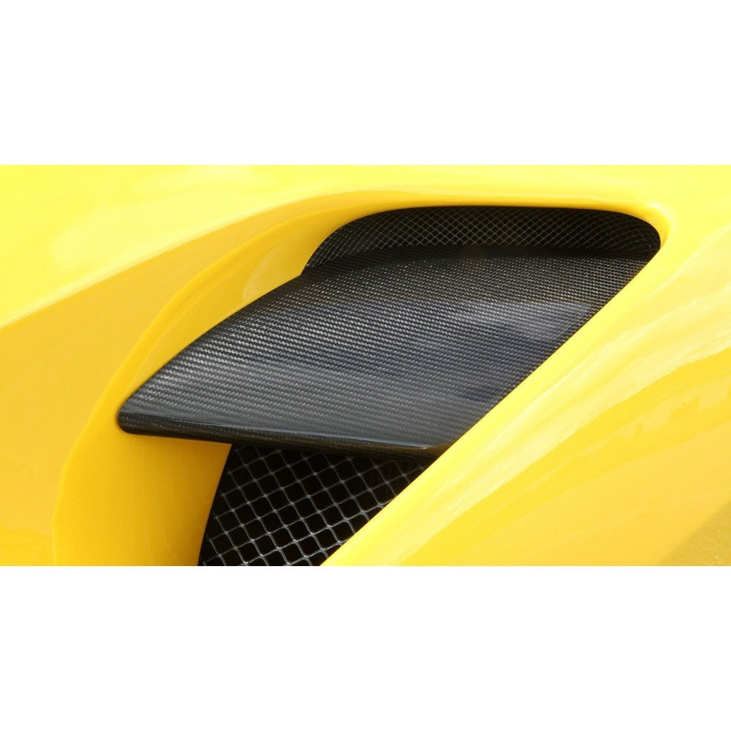 NOVITEC F6 488 39 Cover for Side Wall Air-Guide (Set), Visible Carbon for FERRARI 488 2015-2019 Photo-1 