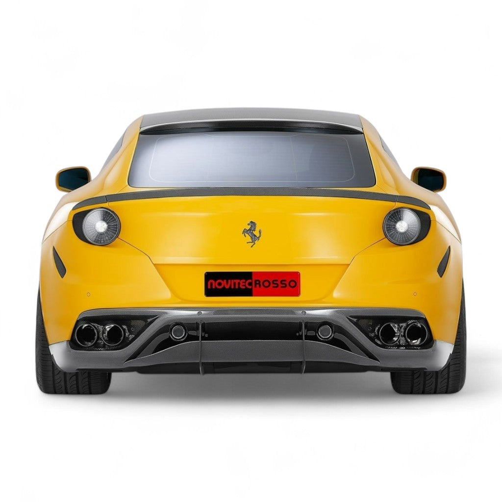 NOVITEC F6 777 25 Rear Spoiler Lip, Visible Carbon for FERRARI FF 2011-2016 Photo-1 
