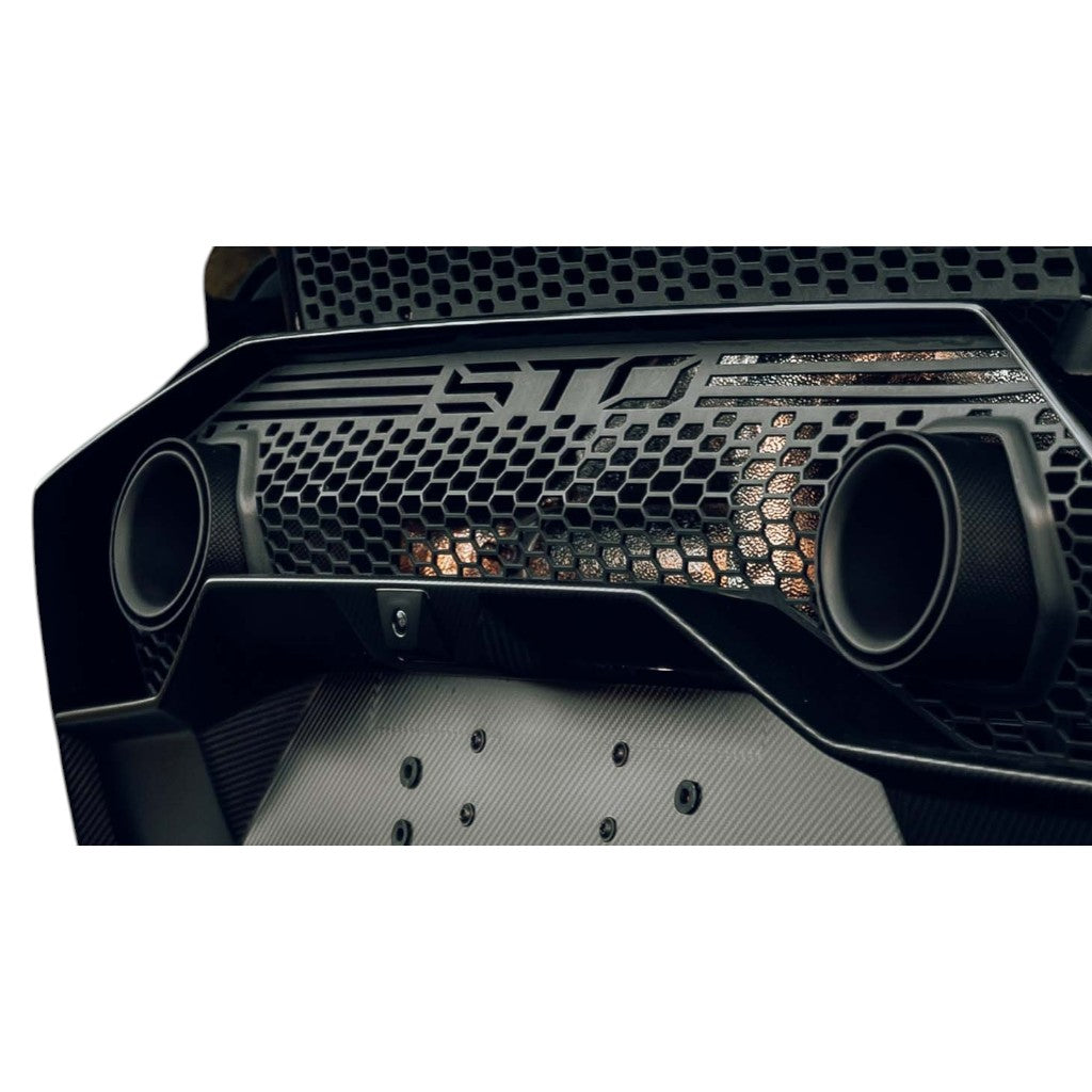 NOVITEC L1 222 33 Tailpipes Set, Gold-Plated Carbon Glossy, 2pcs for LAMBORGHINI Huracan STO 2021- Photo-1 