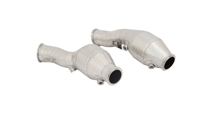 NOVITEC M1 004 79 100 Zeller sport metal catalysts with reduced exhaust back pressure (covered with high-temperature heat protection and gold-plated) for MASERATI MC20 Photo-0 