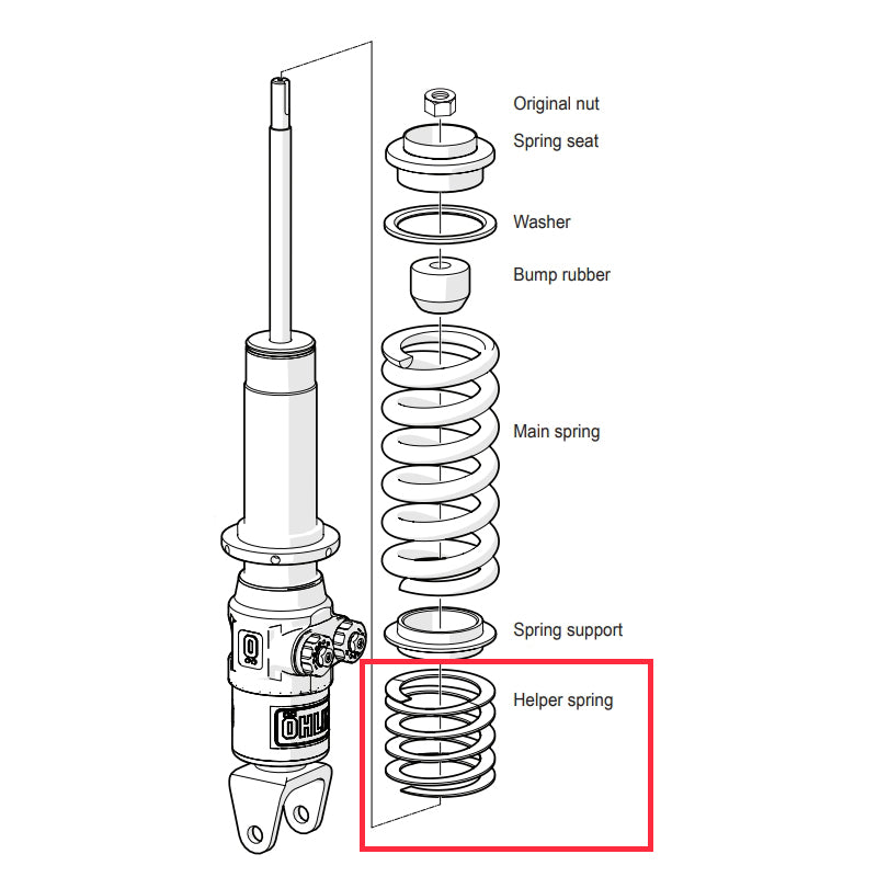 OHLINS 05173-02 Helper spring (57 mm ID, 60 mm Length, 30 N/mm) Photo-0 