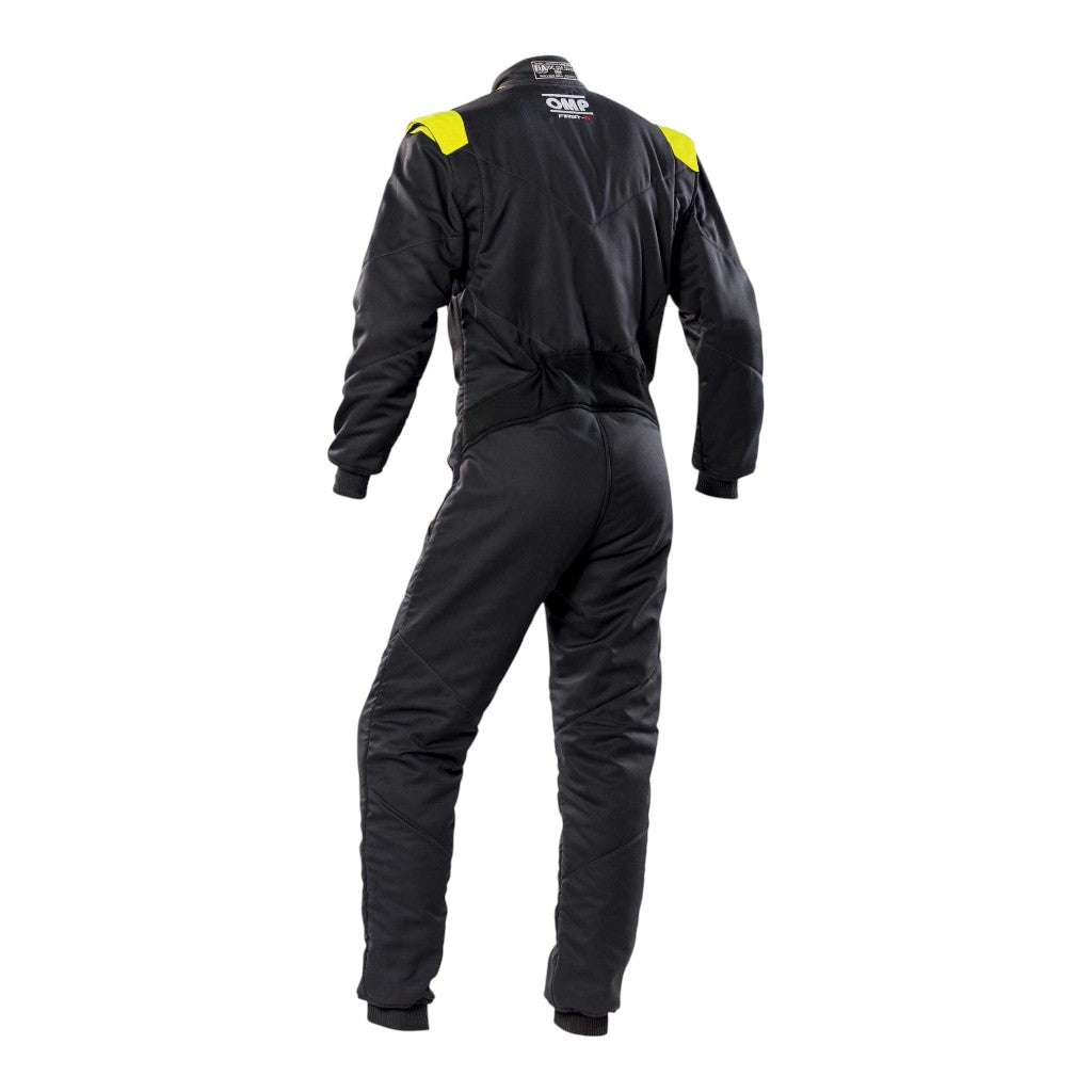 OMP IA0-1828-E01-184-60 Racing Suit First-S MY2020, FIA 8856-2018, Anthracite / Fluo Yellow, Size 60 Photo-1 