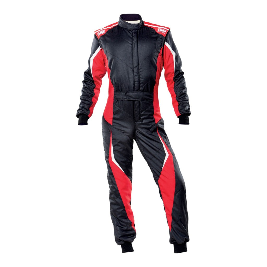 OMP IA0-1859-B01-073-52 Racing Suit Tecnica Evo , FIA 8856-2018, Black / Red, Size 52 Photo-0 