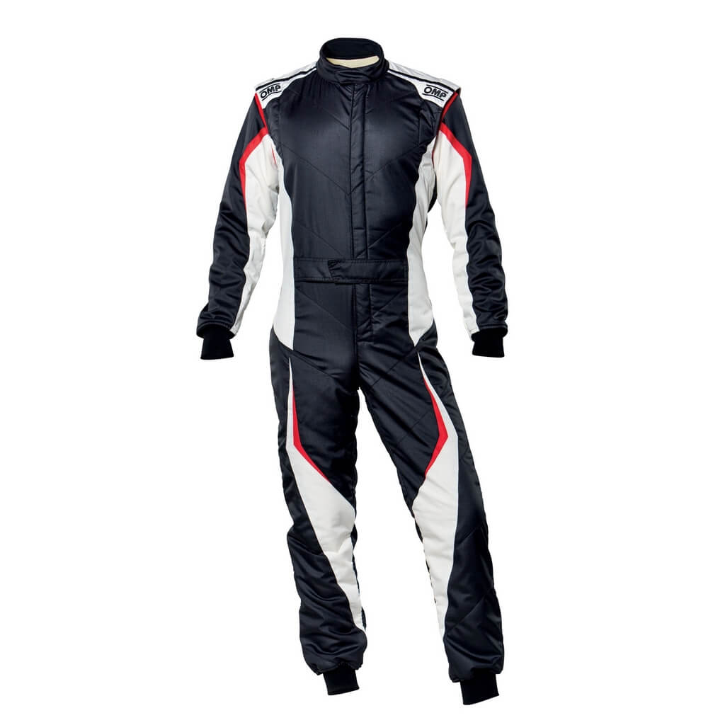 OMP IA0-1859-B01-076-50 Racing Suit Tecnica Evo , FIA 8856-2018, Black / White, Size 50 Photo-0 
